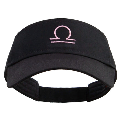 Libra Astrology Embroidered Cotton Twill Sun Visor