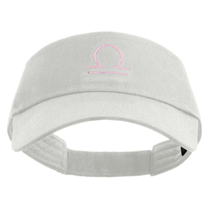 Libra Astrology Embroidered Cotton Twill Sun Visor
