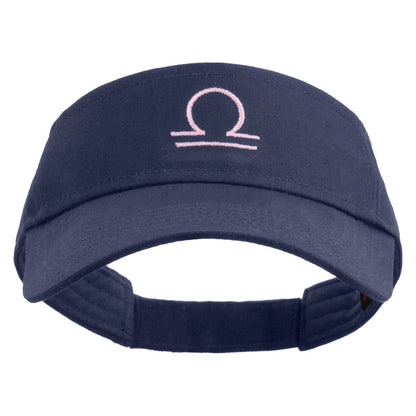 Libra Astrology Embroidered Cotton Twill Sun Visor